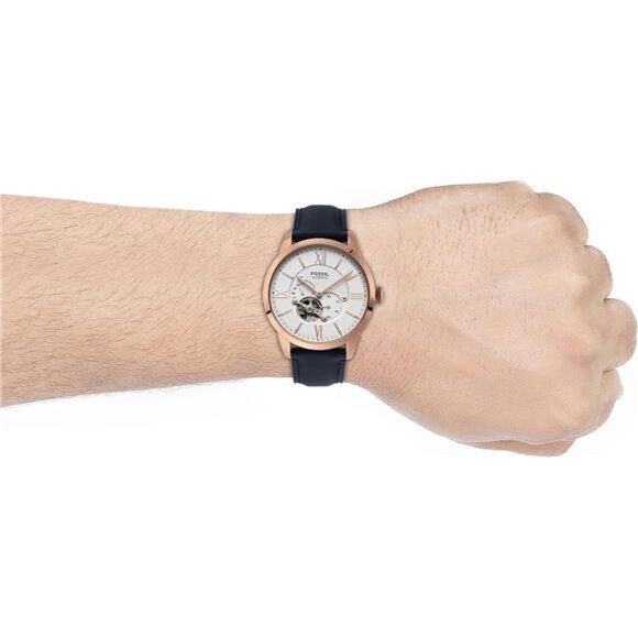 Men's Automatic Watch with Mechanical Movement and Skeleton Dial - Picture 4 of 7